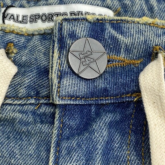 Vale Sports Division Men’s Sirens Rhinestone Denim Jorts - Picture 9 of 10